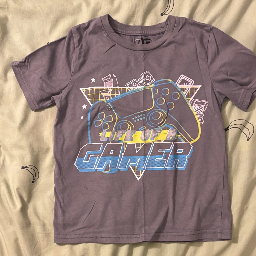 Gray Gamer Graphic T-Shirt